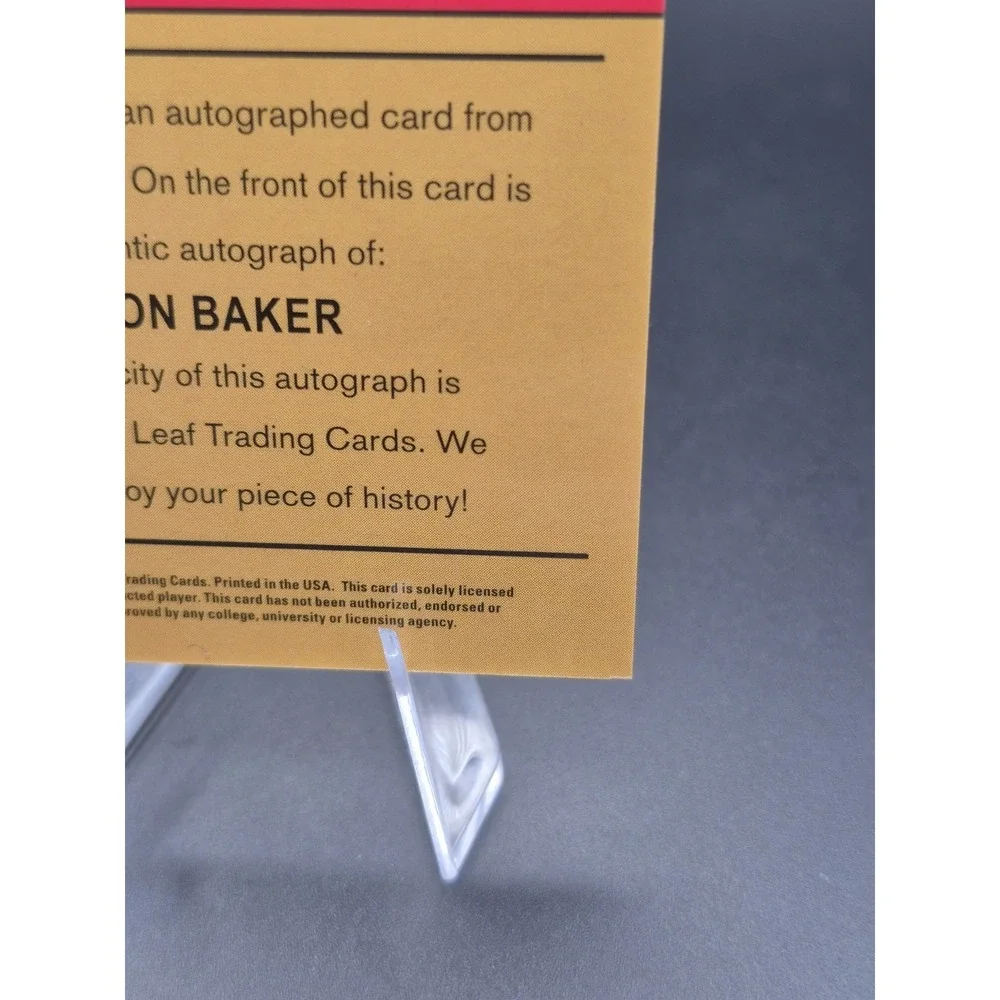 2021 Leaf Gold Rookie Javon Baker #GLR-JB2 Red Auto /25 (RC) Patriots 49ers